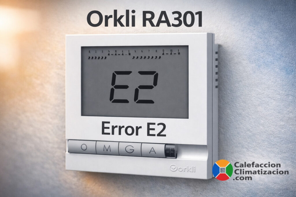 Termostato Orkli RA301 error E2: qué significa y cómo solucionarlo 1 termostato orkli ra301 error e2